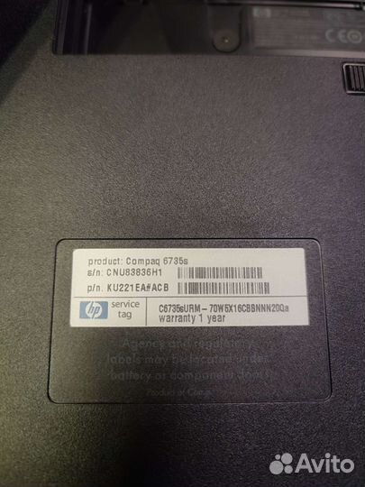 Ноутбук HP Compaq 6735s