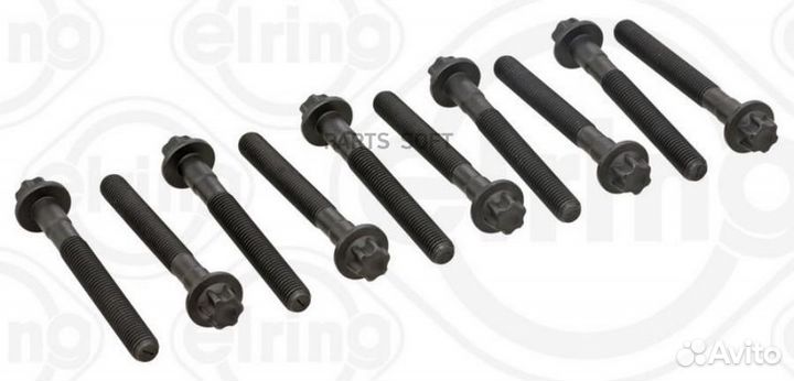 Elring 760090 к-т болтов ГБЦ (м) M12x1.75 L102 \ MB Sprinter OM611/OM646 /W210/Vito 2.2CDi 98 (10)