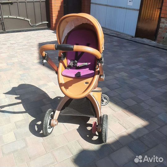 Коляска 2 в 1 эко кожа