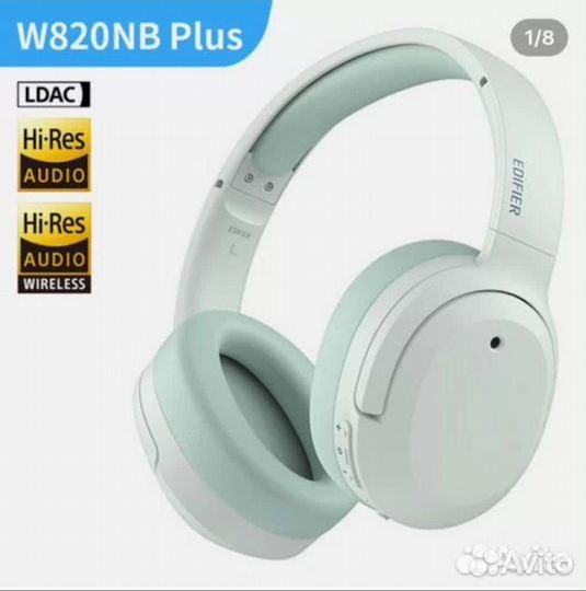 Беспроводные наушники Edifier W820NB зеленые