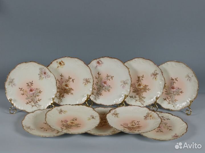 Старинные фарфоровые тарелки. Limoges, France