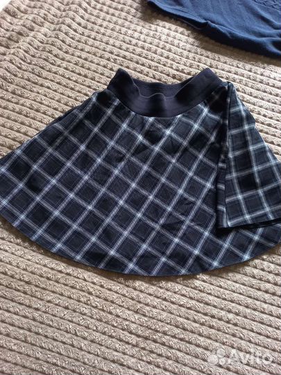 Жилет Непоседа джинс, юбка Непоседа 140