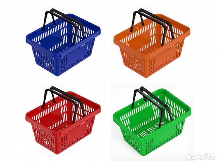 Корзина-тележка на 4 колесах пластиковая, 38 л