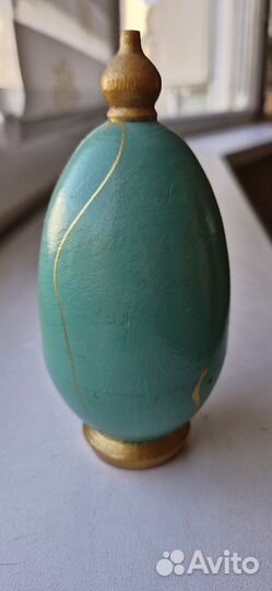 Яйцо-колокольчик деревянное расписное