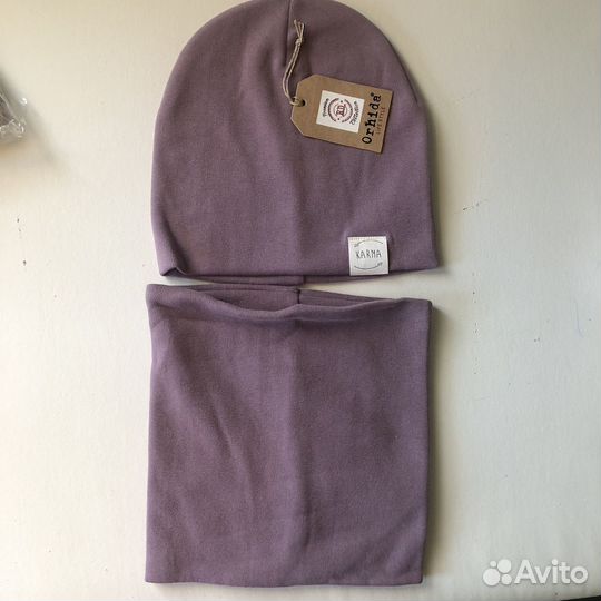 Шапка и шарф детская осень