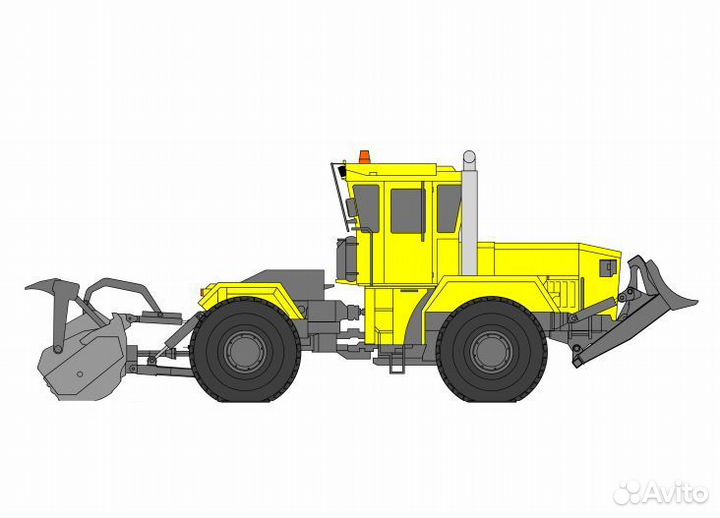 Кировец К-703М С навесным мульчерным оборудованием