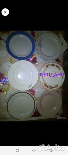 Тарелки, блюдца, блюдо овальное