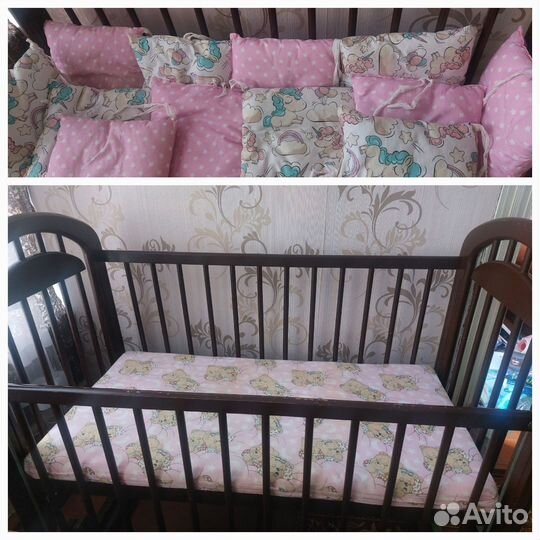 Детская кроватка с маятником