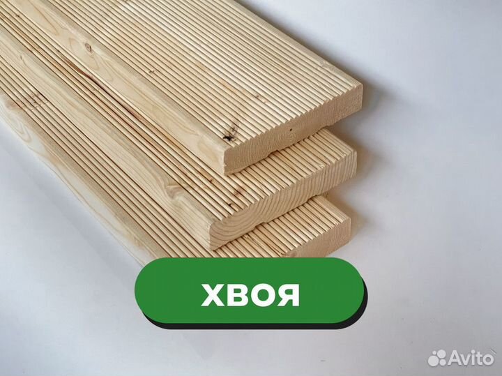 Террасная доска лиственница / вельвет хвоя