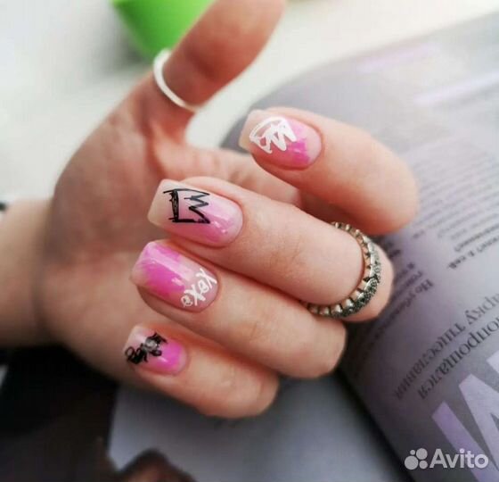 Маникюр гель лак наращивание ногтей