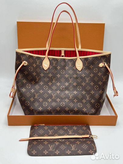 Сумка Louis Vuitton кожа+канва