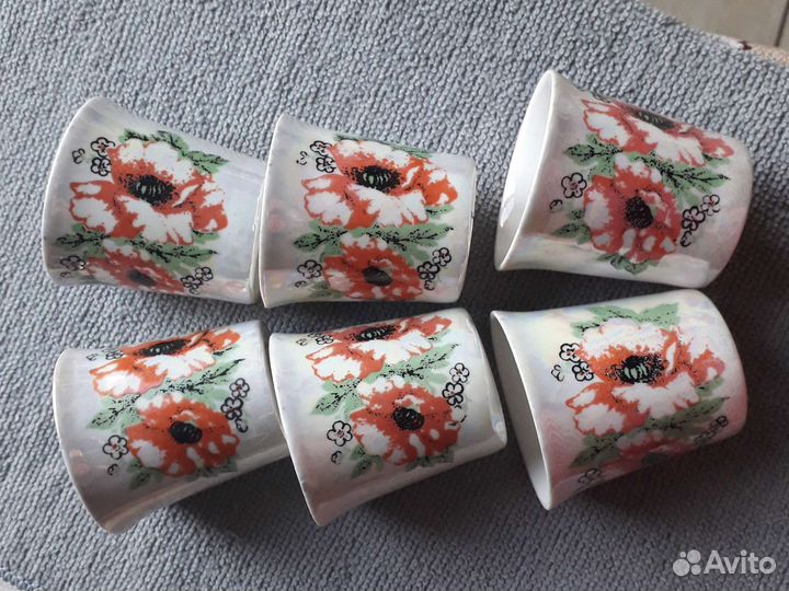 Стопки фарфор новые 6 шт
