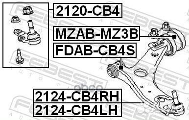 Рычаг передний правый 2124CB4RH Febest