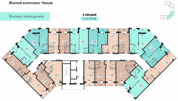 Квартира-студия, 27,5 м², 12/20 эт.