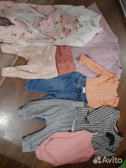 Вещи пакетом на девочку 74см