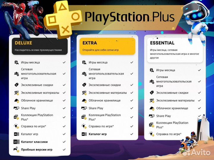 Подписка ps plus delux Украина ps5 ps4 (Арт.99413)