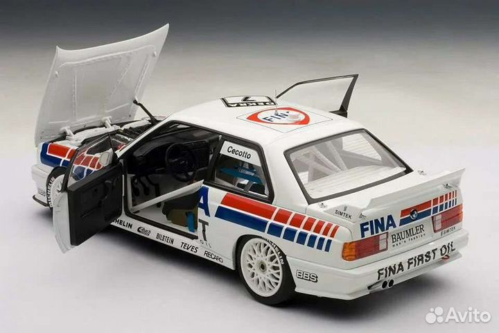 1/18 Bmw M3 E30 Brock atcc Mobil 1'/ Autoart