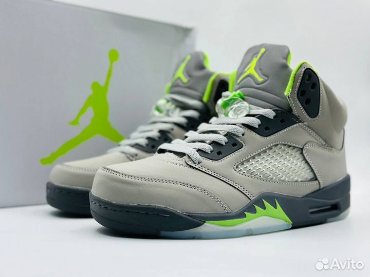 Кроссовки Nike Air Jordan 5 Green Bean