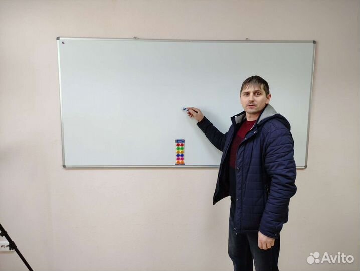 Доска магнитно маркерная 120*90см на колесах