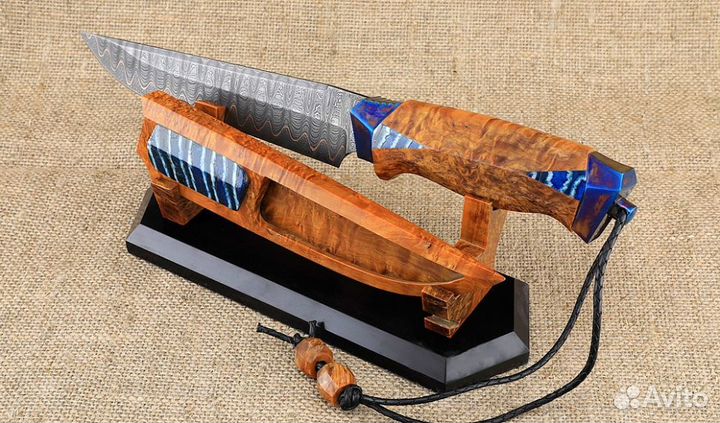 Премиум нож Алькор дамаск ламинированный рукоять и