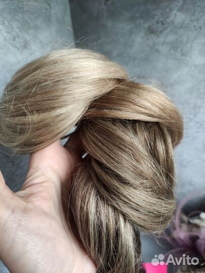Хвост на резинке из натуральных волос