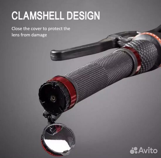 Велосипедное зеркало с подсветкой, складное HJ-066