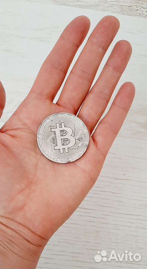 Монета сувенирная Bitcoin BTC Биткоин
