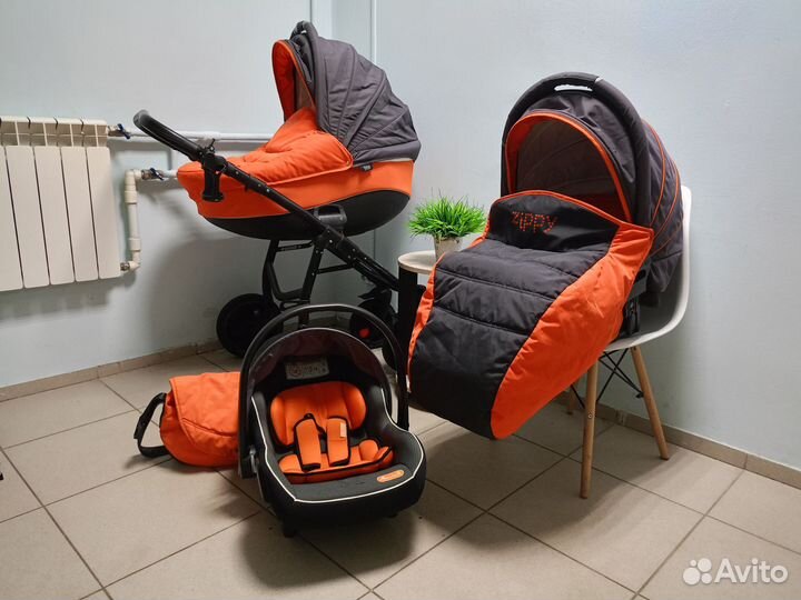 Коляска 3 в 1 tutus zippy