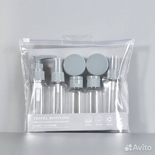 Дорожный набор флаконов для косметических средств