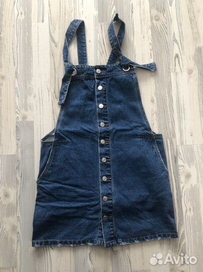 Джинсовый сарафан mango