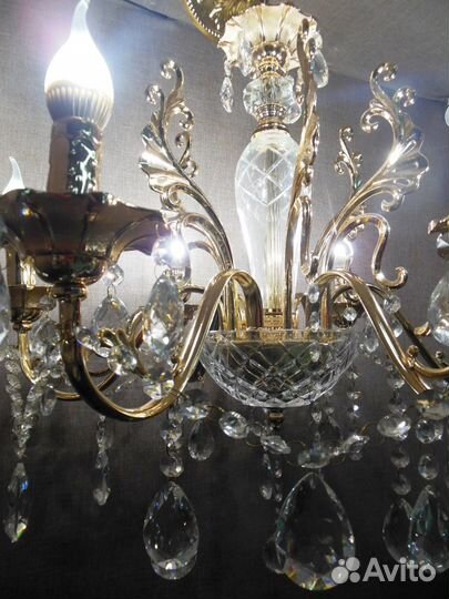 Люстра Подвесная Хрусталь - 10004/6 золото