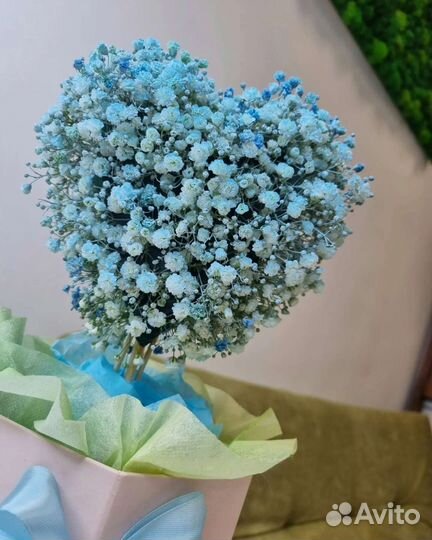 Сердце из гипсофилы