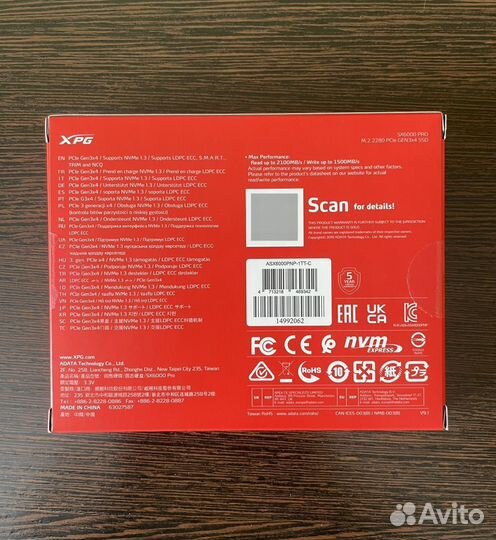 Adata XPG SX6000 PRO 1TB SSD M.2 NVMe