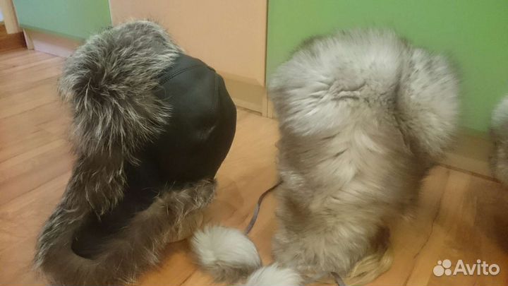 Шапки воротник чернобурка песец