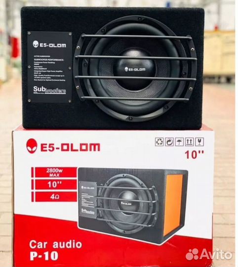 Мощный активный саб в машину 10дюймов