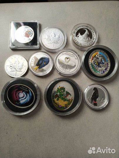 Серебряные монеты разных стран