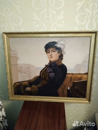 Картина маслом на холсте в хорошем состоянии