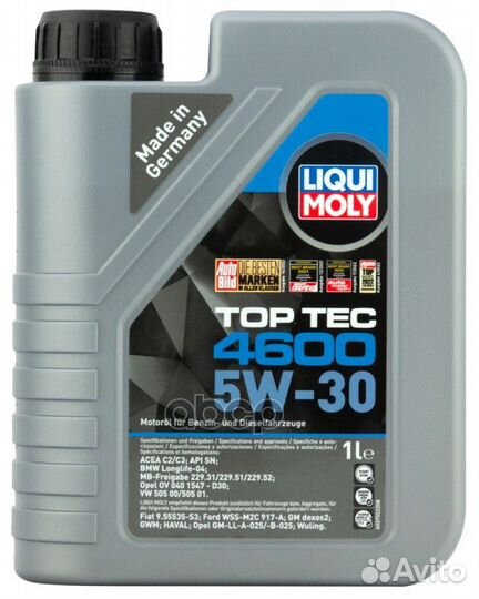 LiquiMoly 5W30 Top Tec 4600 (1L) масло