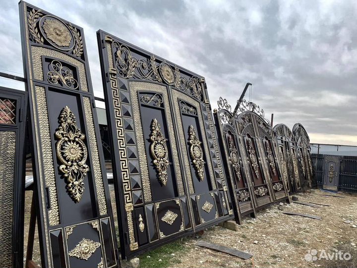 Кованные ворота и калитка в Махачкале
