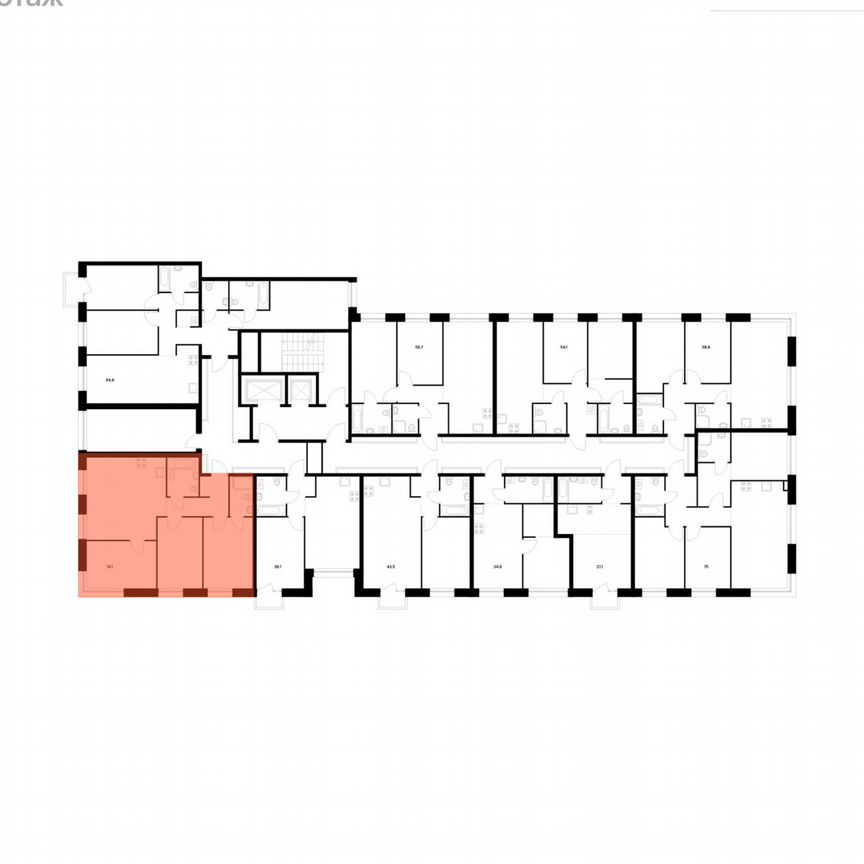 3-к. квартира, 74,1 м², 9/12 эт.