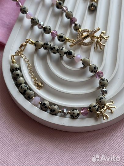 Браслет из леопардовой яшмы