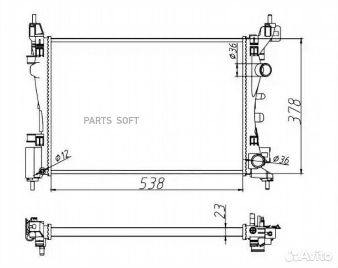 Радиатор GM corsa 07- 1.2