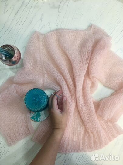 Паутинка из мохера на шелке