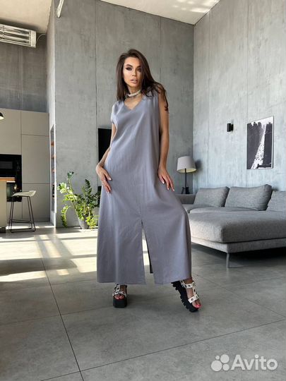 Платье летнее льняное