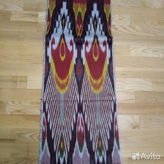 Узбекский хлопковый икат ручного ткачества