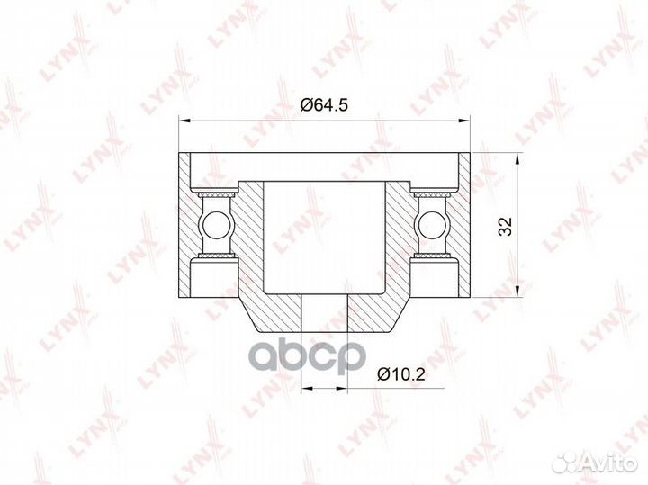 Ролик обводной ремня грм PB3017 lynxauto