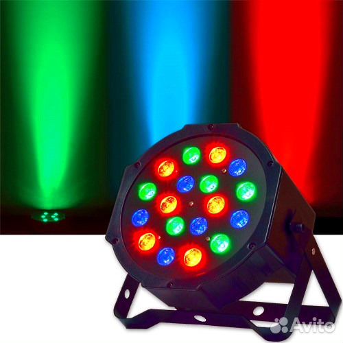 Прожектор для дискотеки 18 светодиодов 15 Ватт