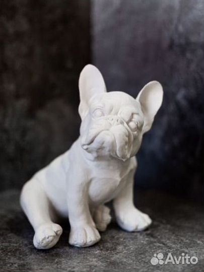 Статуэтка из гипса конфетница пёс