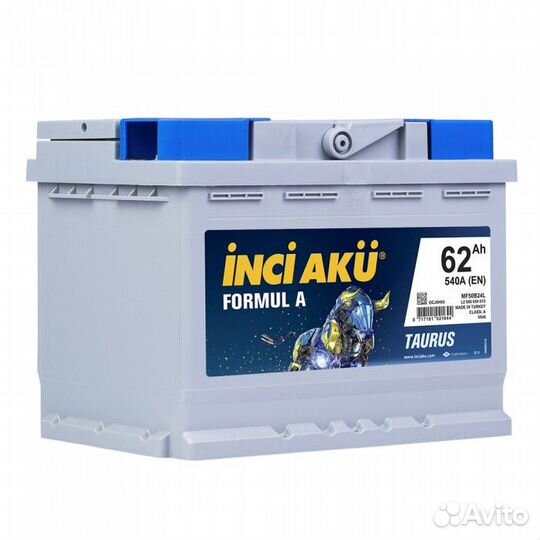 Аккумулятор Inci AKU Formul A 62L прям. пол. 62 Ач