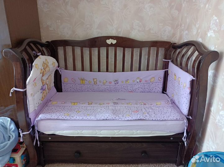 Кроватка Простыни Мобиль новый